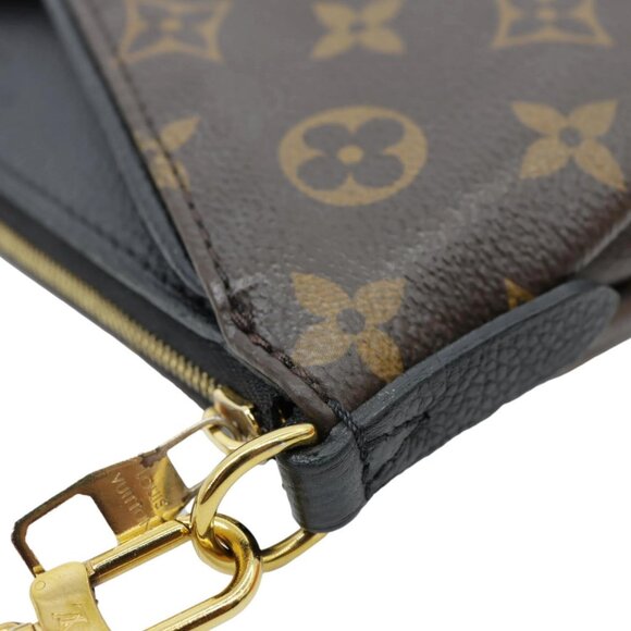 Louis Vuitton  Pallas Monogram Canvas Clutch Crossbody Bag Black - Picture 7 of 13